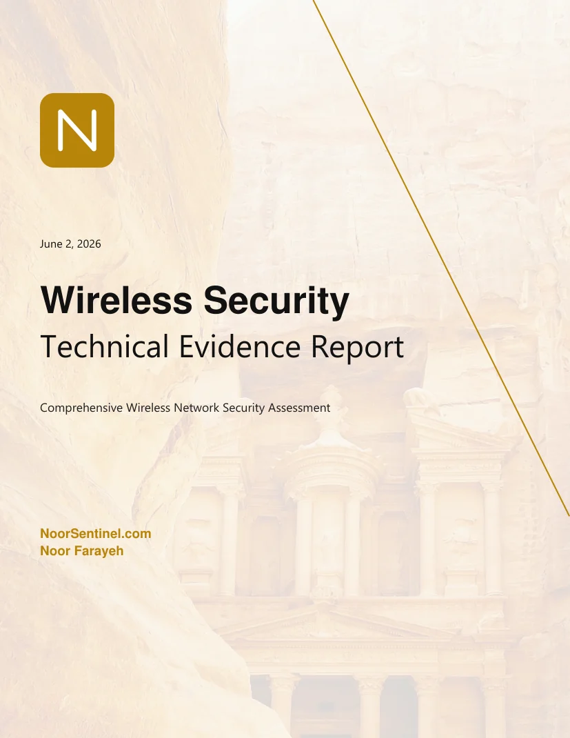 Technical report page 1 from the public Wi-Fi 7 sample